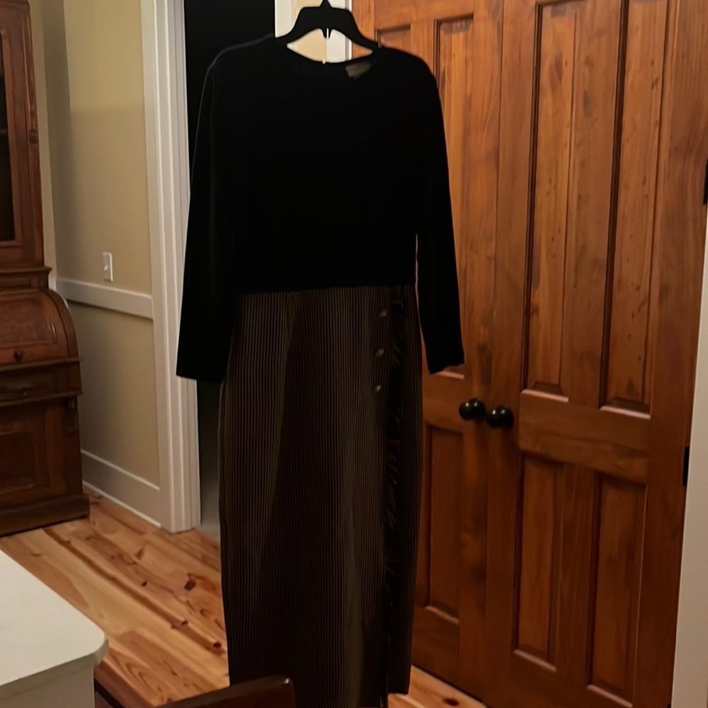 Women’s Coldwater Creek velvet & houndstooth dress-Size 10